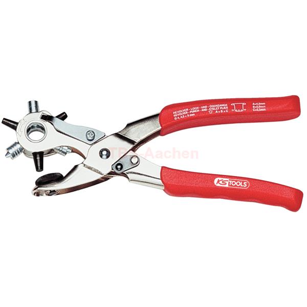 KS-Tools 118.0042 Revolverloch- + Ösenzange,220mm 