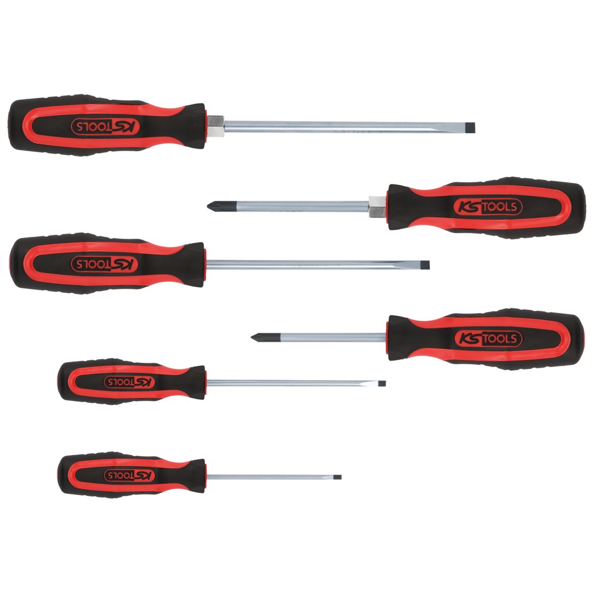 KS-Tools 159.0020 ERGOTORQUEplus screwdriver set, slot+PZ, 6 pcs