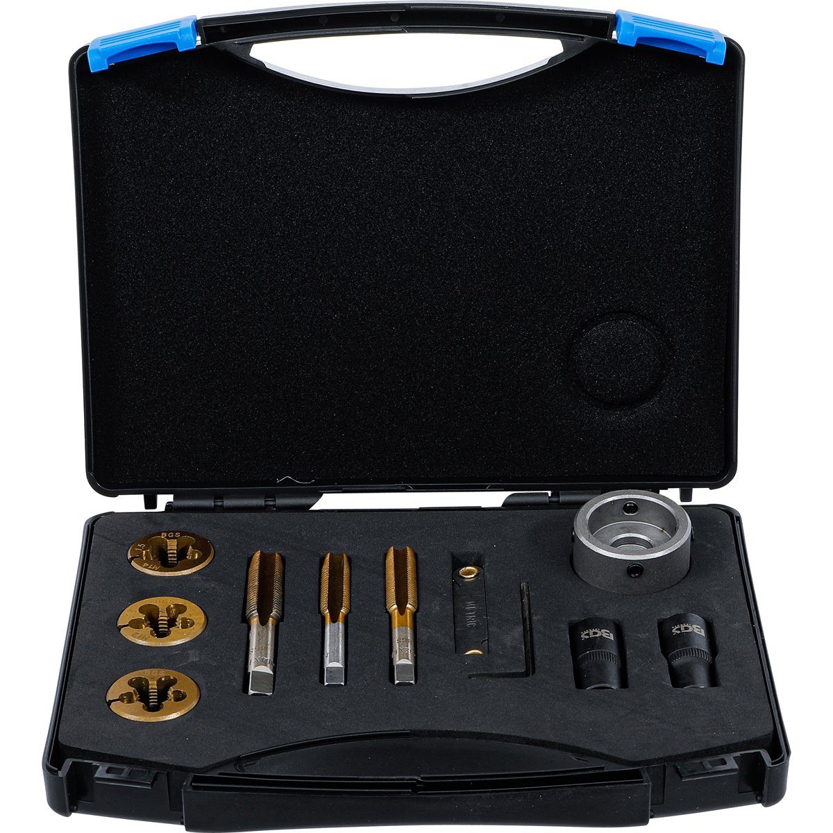 BGS 71039 Tap and Die Set for Wheel Studs & Nuts, 12 pcs.