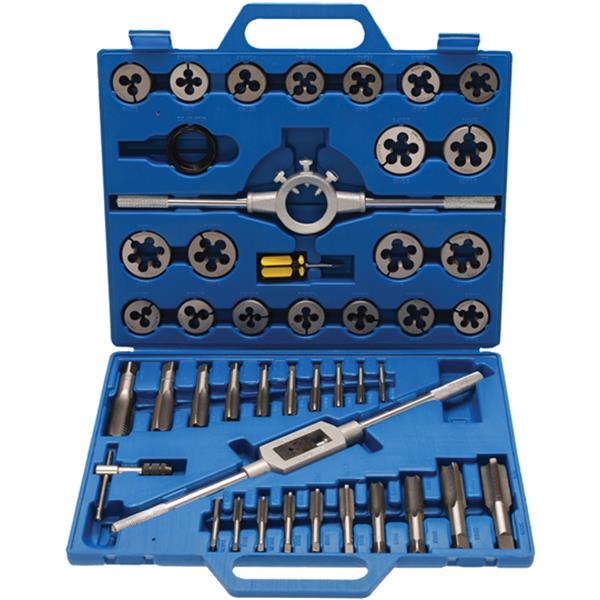 BGS 1898 Tap and Die Set, Inch Sizes, 1/4" - 1", 4 5 pcs.