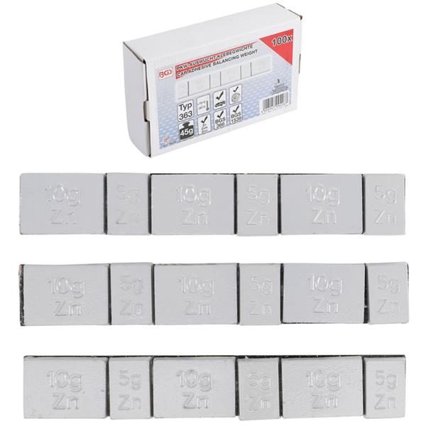 BGS 9426 Wheel Balancing Weights, type 363, 45 g, 100 pcs.