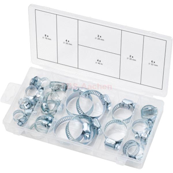 KS-Tools 970.0070 Hose clamp assortment, Ø 16-40mm , 26 pcs