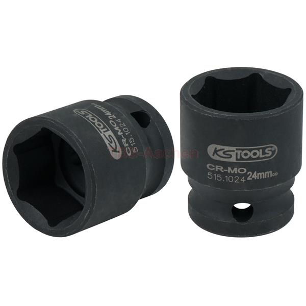 KS-Tools 515.1024 1/2" Hexagon impact socket short , 24mm