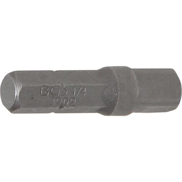 BGS 8202 Bit Ratchet Adaptor, ext. Hexagon 6.3 mm (1/4") - ext. square 6.3 mm (1/4"), 30 mm