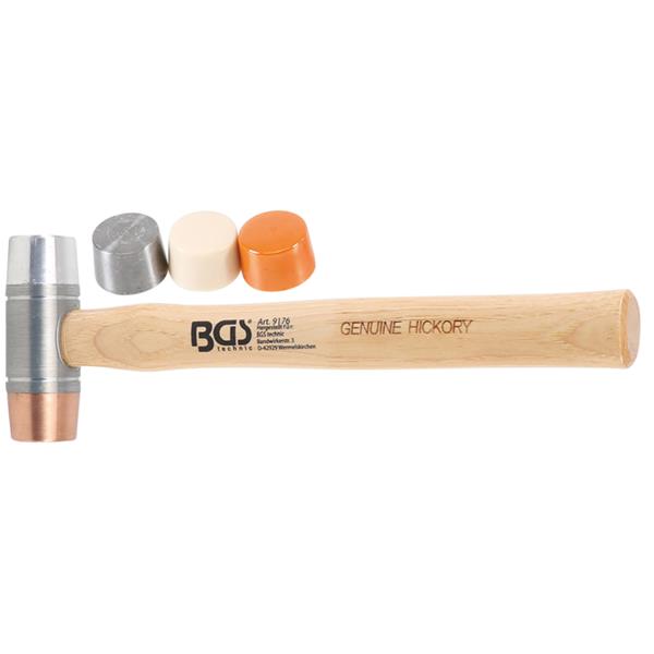 BGS 9176 Hammer with Interchangeable Heads, Hickor y Handle, Ø 35 mm