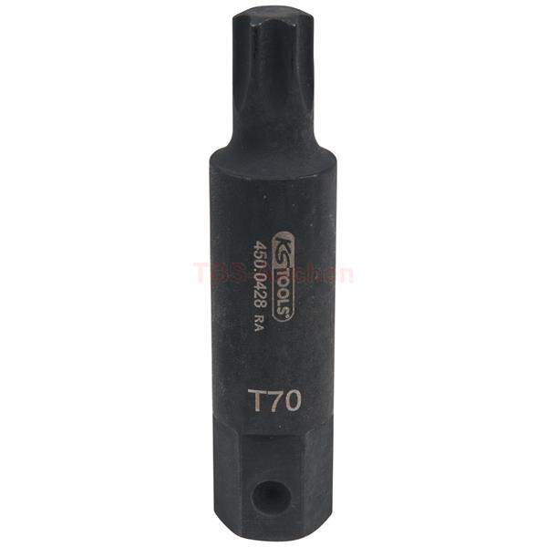 KS-Tools 450.0428 Impact bit socket Torx adaptor, 107mm, T70