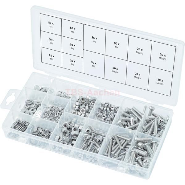 KS-Tools 970.0510 Ball head machine screws assortm ent, metric, 475 pcs