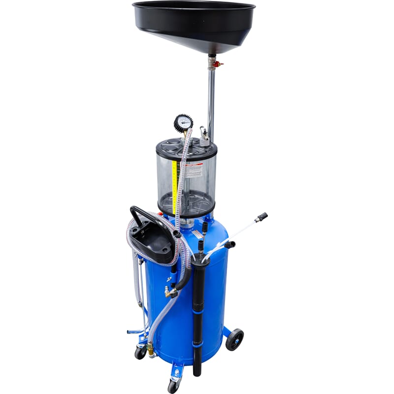 BGS 7003 Air Suction Oil Drainer with Waste Oil Dr ain Receiver, 80 l