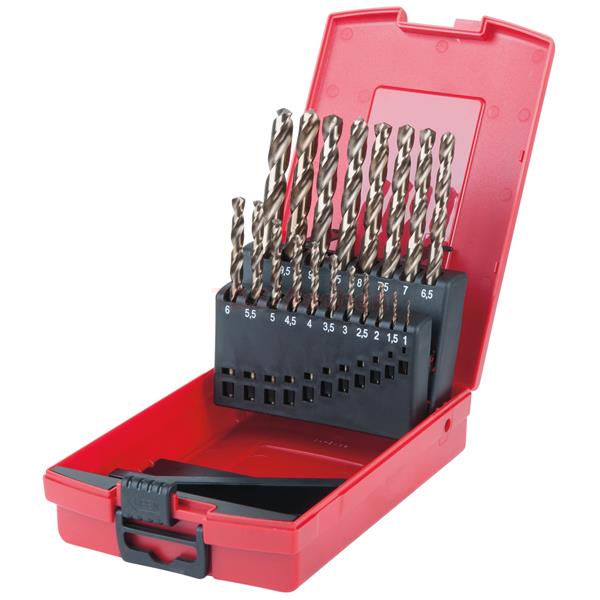 KS-Tools 330.3620 HSS-G Co 5 Spiralbohrer-Satz,19- 