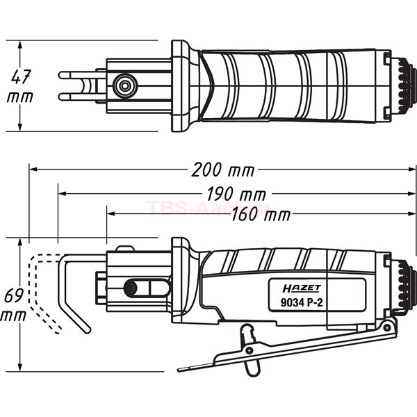 Hazet 9034P-2 Stichsäge mit Zubehör 11-teilig