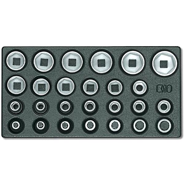 Gedore 1500 ES-19 Socket set 1/2", hexagon, in 1/3 ES tool module