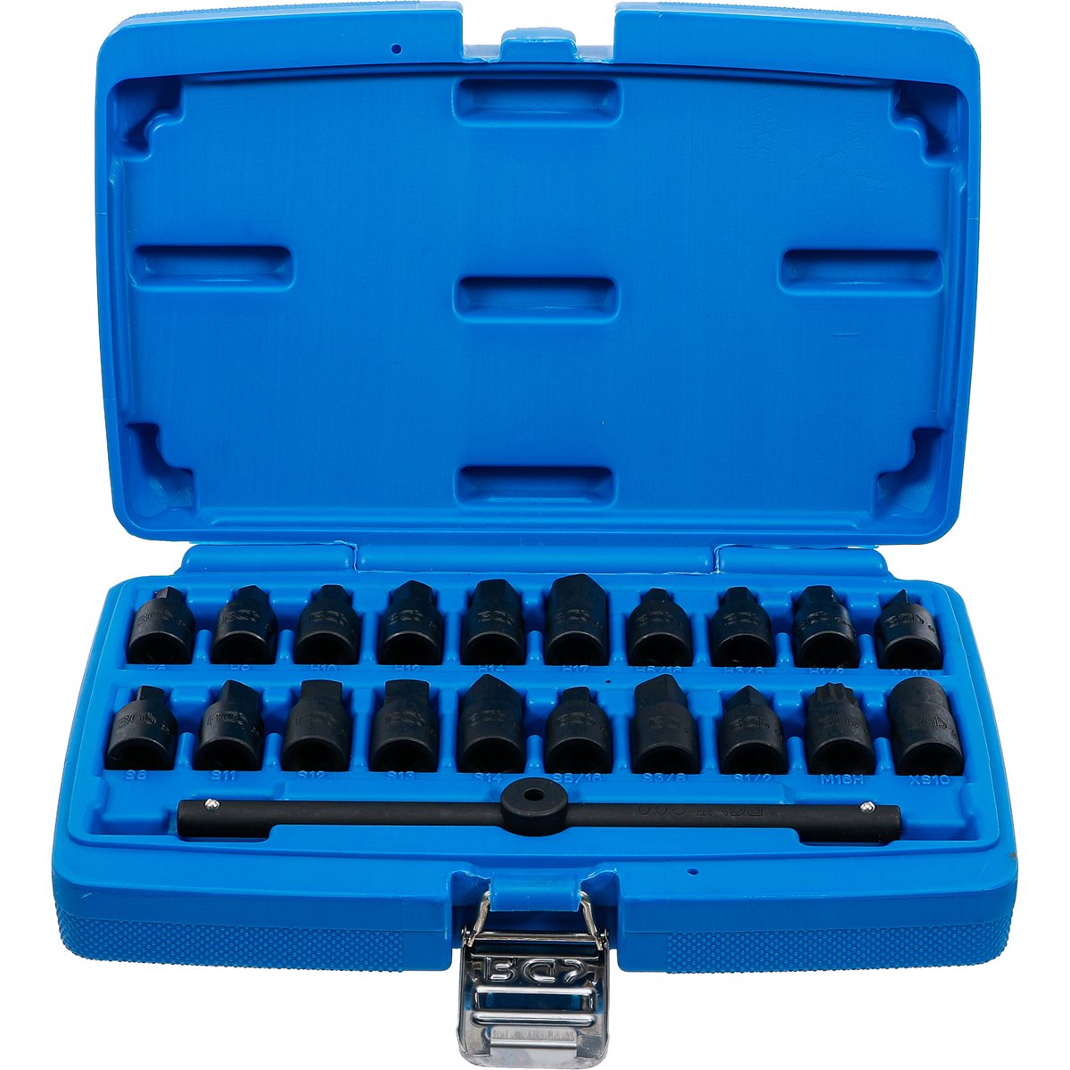 BGS 1014 Special Oil Drain Socket Set, 10 mm (3/8" ), 21 pcs.