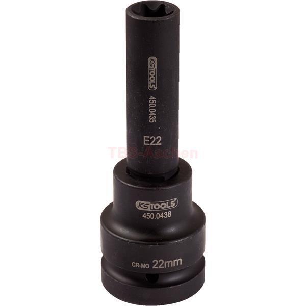 KS-Tools 450.0482 1" Impact socket, Torx E, long, E20