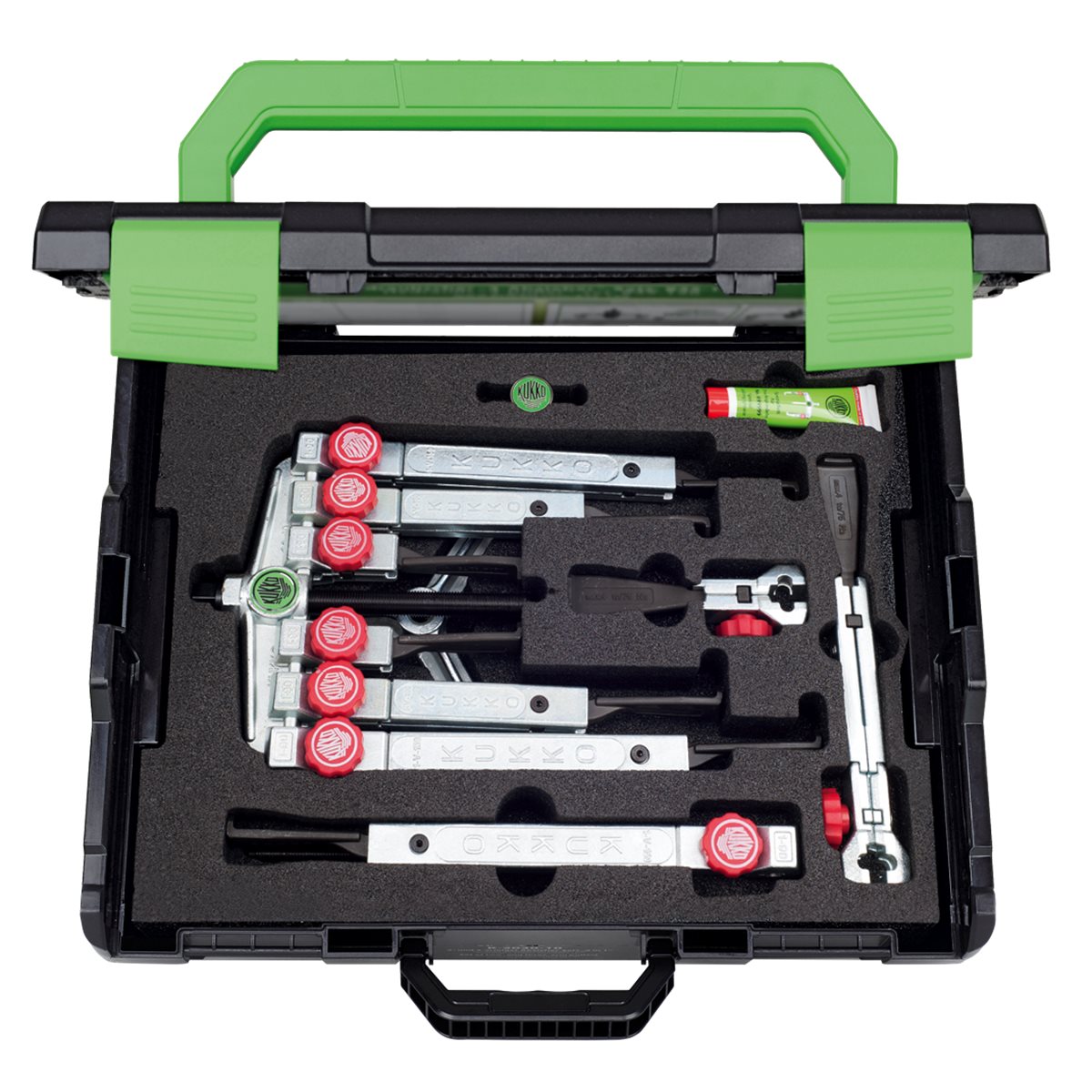 Kukko K-2030-10+S-T 2-Arm And 3-Arm Puller Set With Confined Spaces Claws 