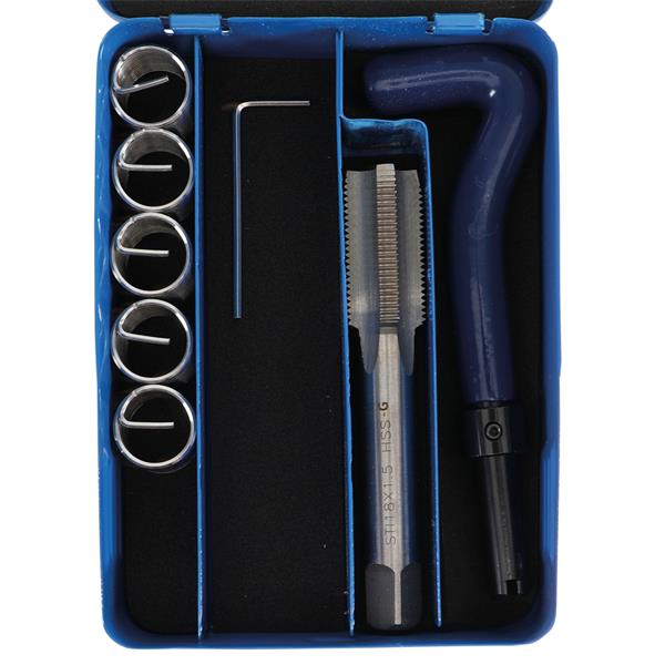 BGS 9433 Thread Repair Kit, M18 x 1.5 mm, 7 pcs. 