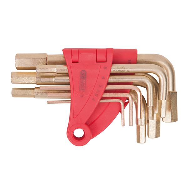KS-Tools 963.1514 BRONZEplus Innensechskant-Winkel stiftschlüssel-Satz Zoll 10-tlg.