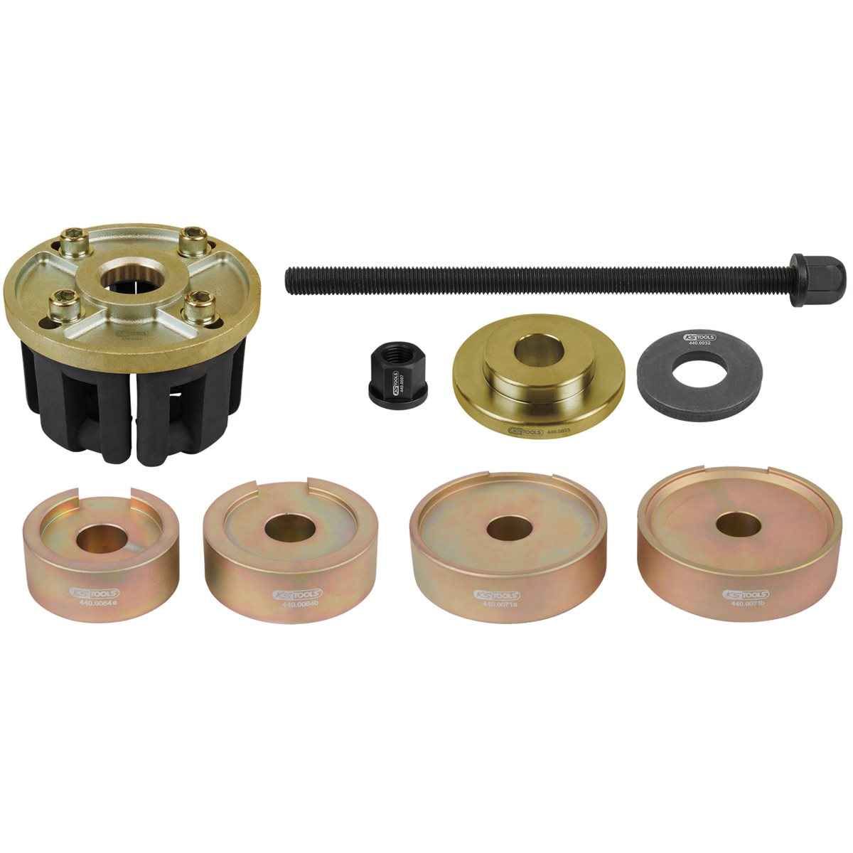 KS-Tools 440.0535 Werkzeug-Satz zur Kompakt-Radlag ermontage VAG, 17-tlg.
