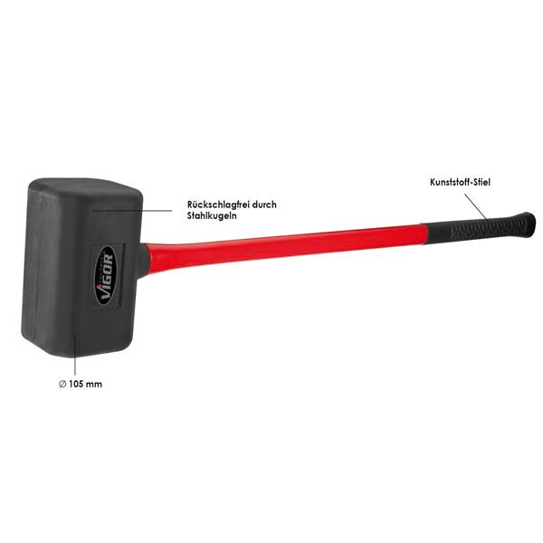 Vigor V2234 rubber mallet, 5 kg