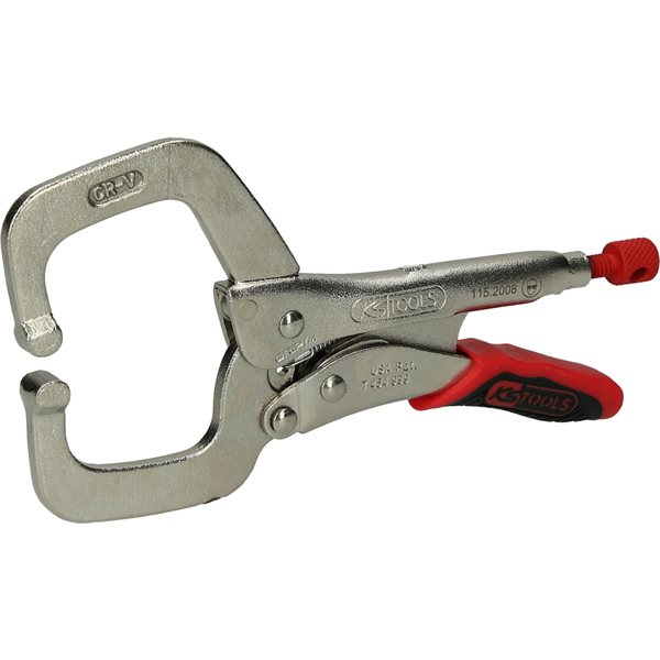KS-Tools 115.2008 Schweiß-Klammer-Gripzange mit Ea sy-Release, 275mm