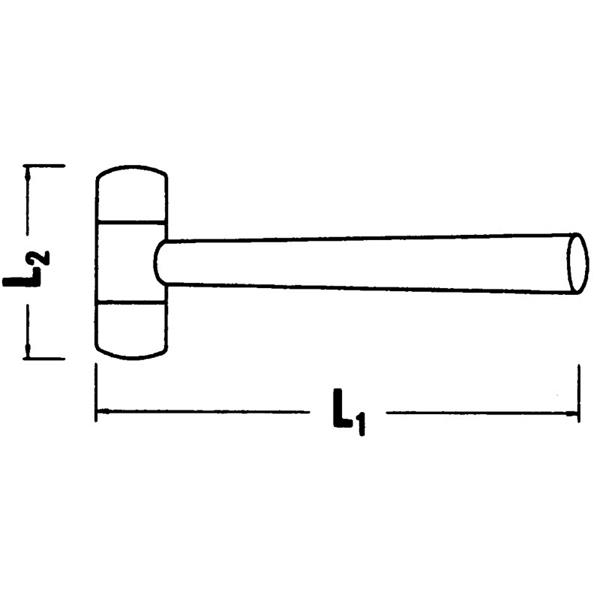 Stahlwille 10940 65 mm Gummi-Kompositionshämmer