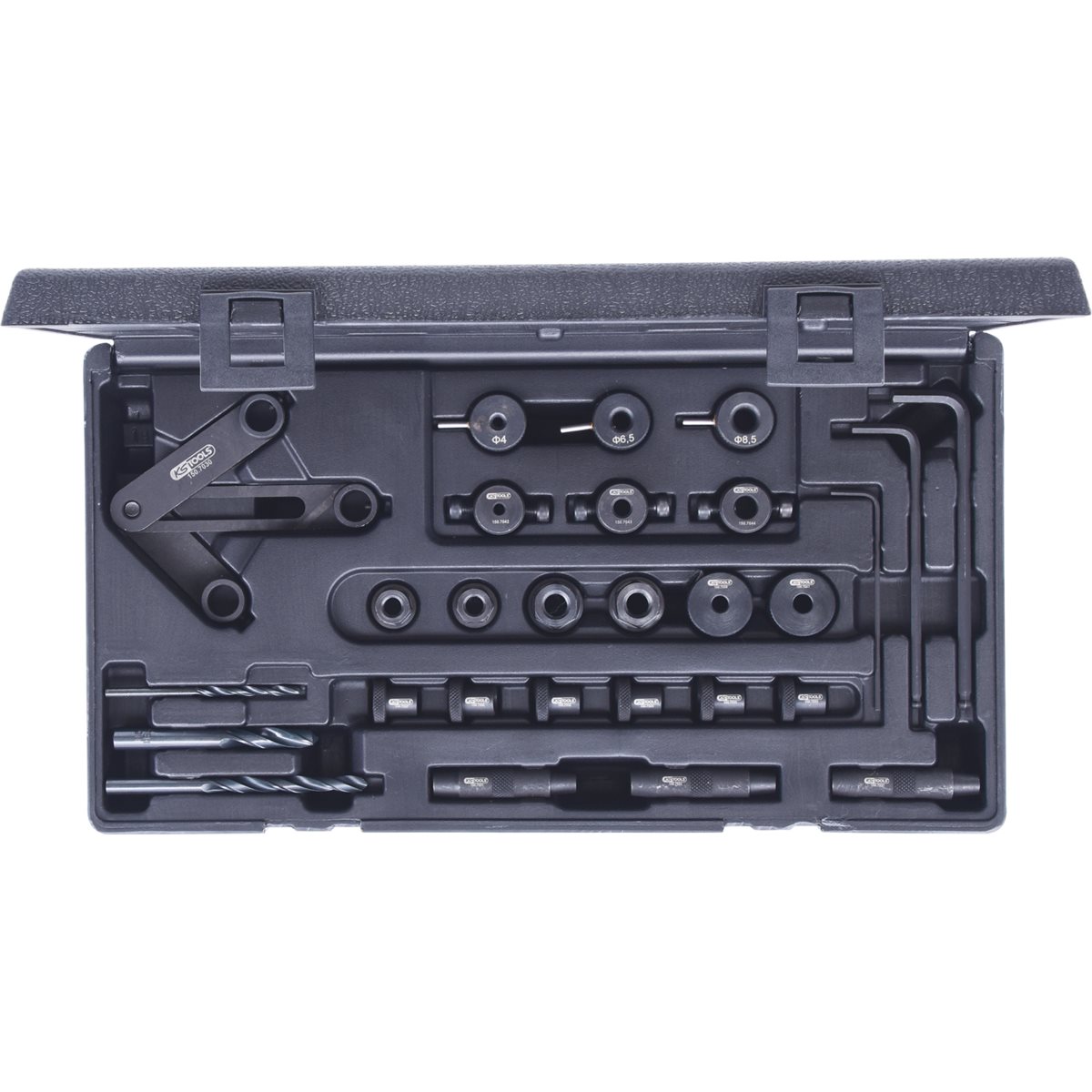 KS-Tools 150.7040 Zylinderkopf-Bohrlehren-Satz, 28 -tlg.