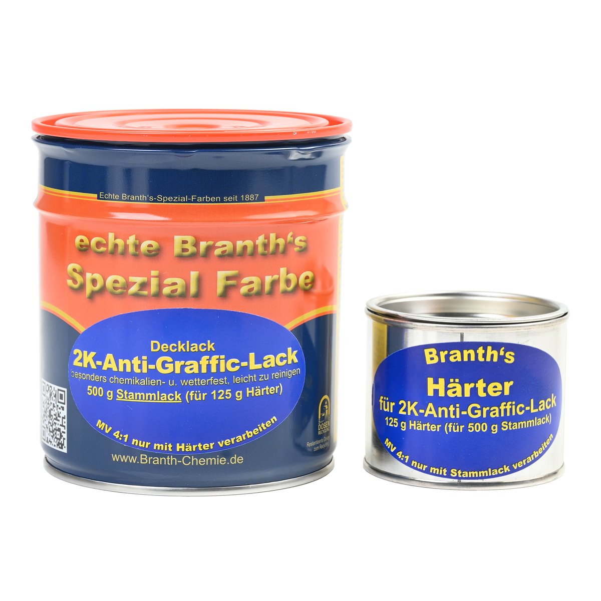 Brantho-Korrux "2K-Anti-Graffic" 625 g Klarlack 500 g Stammlack + 125 g Härter