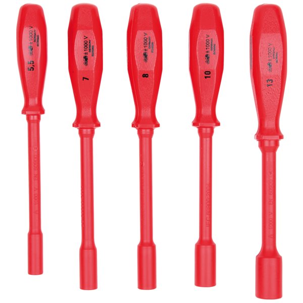 KS-Tools 117.1255 Insulated hex socket screwdriver set,5 pcs