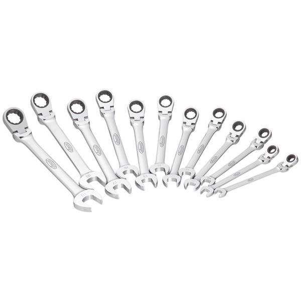 Vigor V2818 Ratschen-Ring-Maul-Schlüssel-Satz , SW 8, 9, 10, 11, 12, 13, 14, 15, 16, 17, 18, 19 
