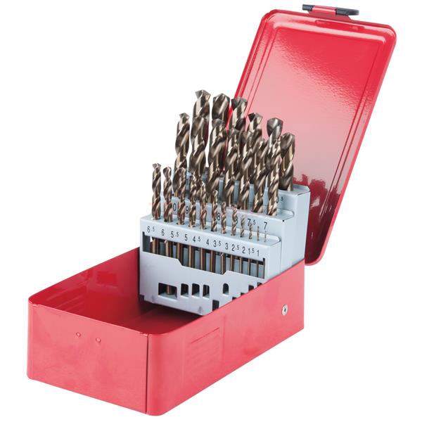 KS-Tools 330.3613 HSS-G Co 5 Spiralbohrer-Satz,25- 