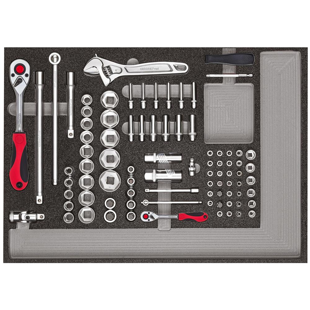 Gedore red R22350000 Socket set 1/4+1/2 CT-module 