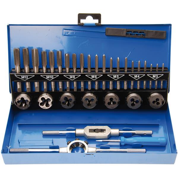 BGS 901 Tap and Die Set, M3 - M12, 32 pcs. 