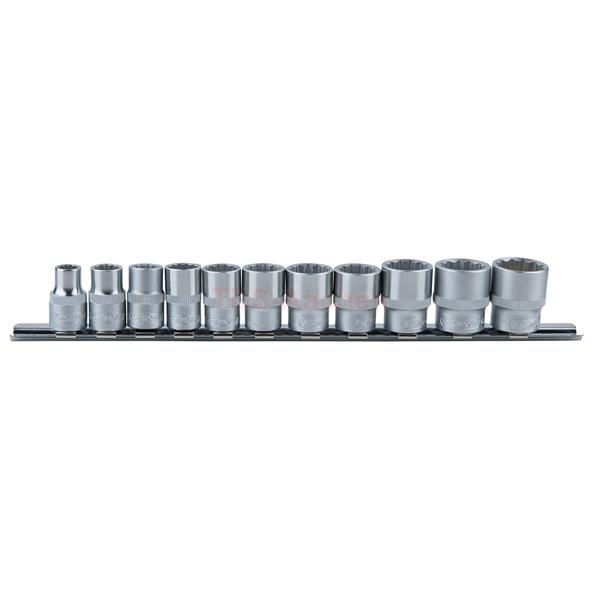 KS-Tools 911.0609 3/8" 12 point socket set, 11 pcs 