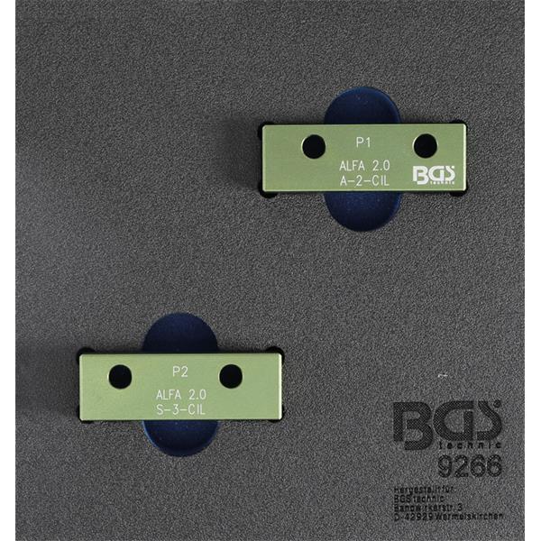 BGS 9266 Tool Tray 1/6: Camshaft Locking Tool Set, for Alfa Romeo 2.0l 16V JTS