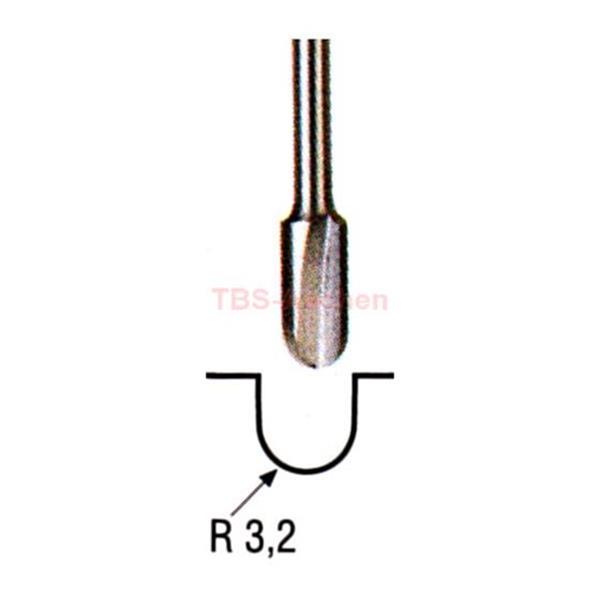 Proxxon 29030 HSS Hohlkehlfräser, 6,4 mm 