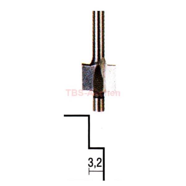 Proxxon 29038 HSS Falzenformfräser, 6,4 mm 