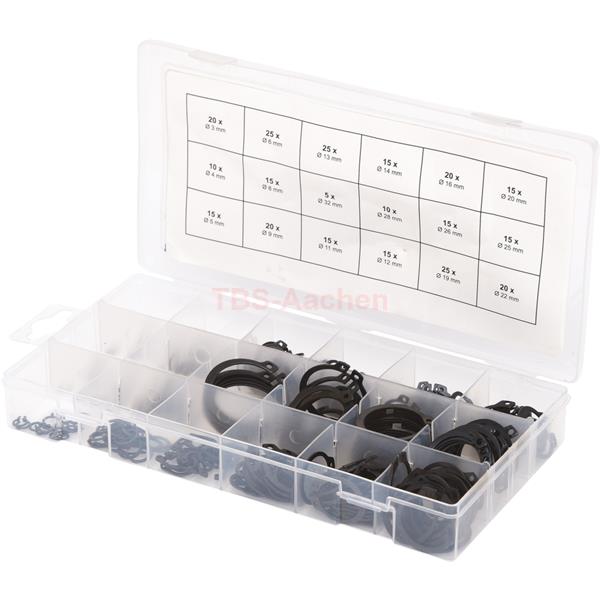 KS-Tools 970.0100 Snap rings assortment, external, Ø 3-32mm, 300 pcs