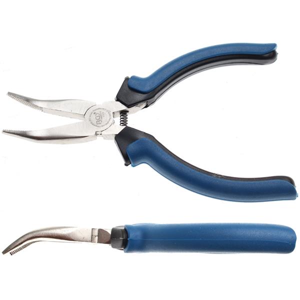 BGS 383 Electronic Long Nose Pliers, bent, spring loaded, 138 mm