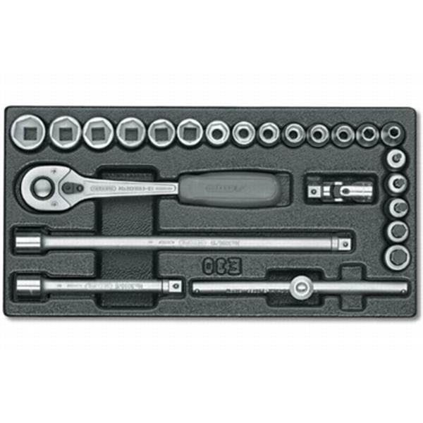 Gedore 1500 ES-30 Socket set 3/8" in 1/3 ES tool m odule