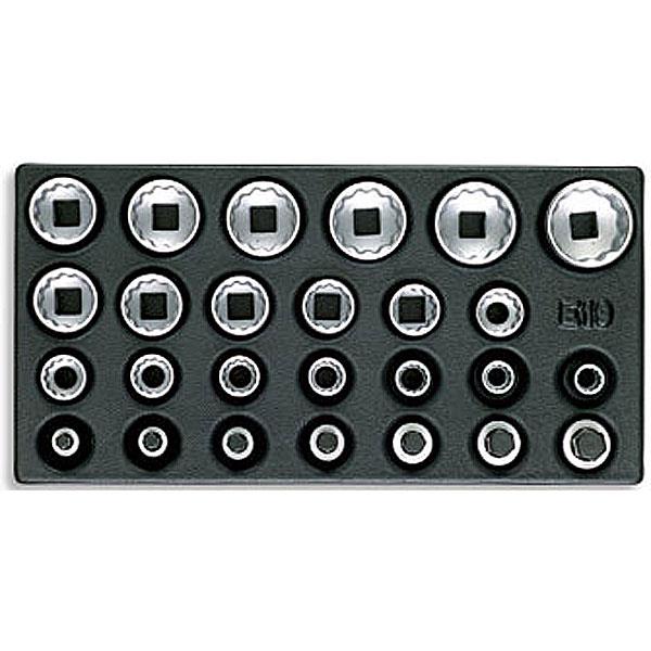 Gedore 1500 ES-D 19 Socket set 1/2", UD profile, i n 1/3 ES tool module