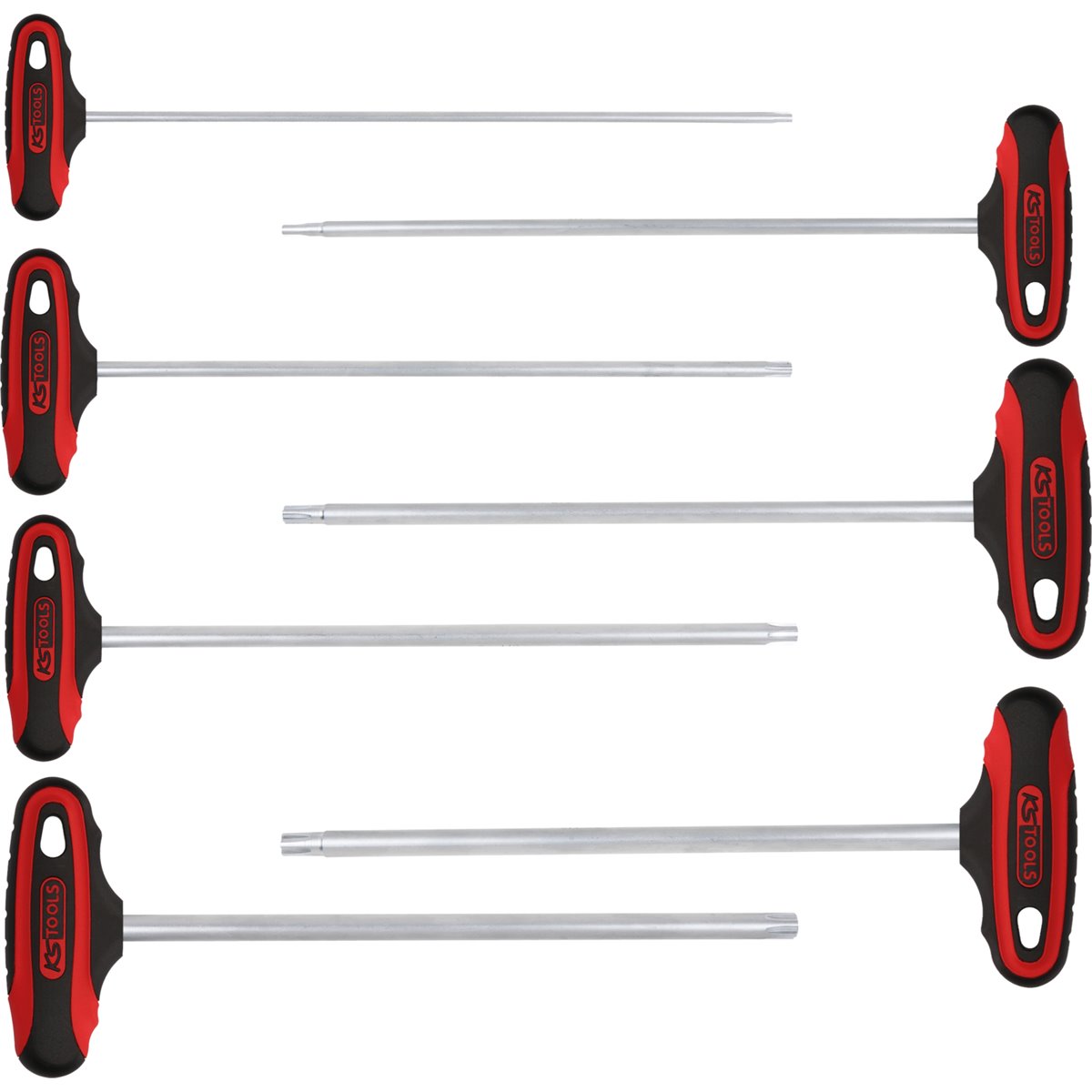 KS-Tools 158.5050 ERGOTORQUEplus® T-Griff RIBE Win kelstiftschlüssel-Satz, 7-tlg. M4-M10