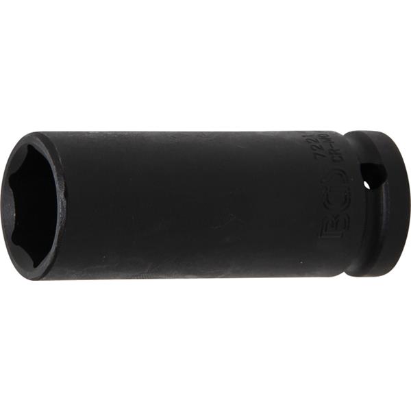 BGS 7221 Kraft-Steckschlüssel-Einsatz Sechskant, t ief, Antrieb Innenvierkant 12,5 mm (1/2"), SW 21 m