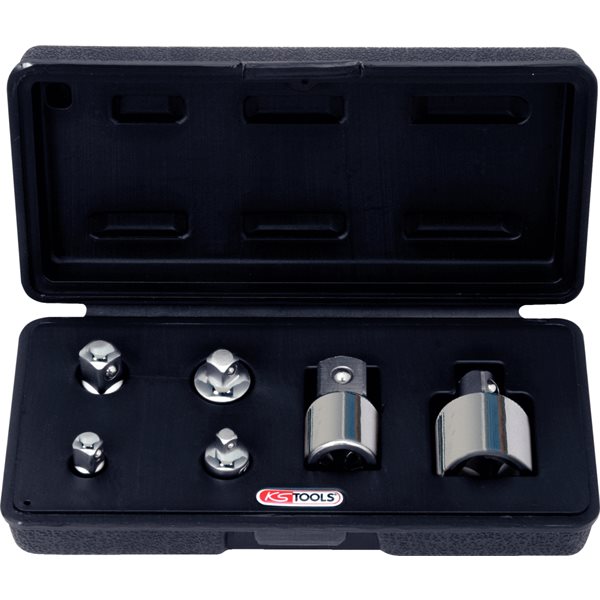 KS-Tools 918.0106 1/4"+3/8"+1/2"CHROME+Adapter 