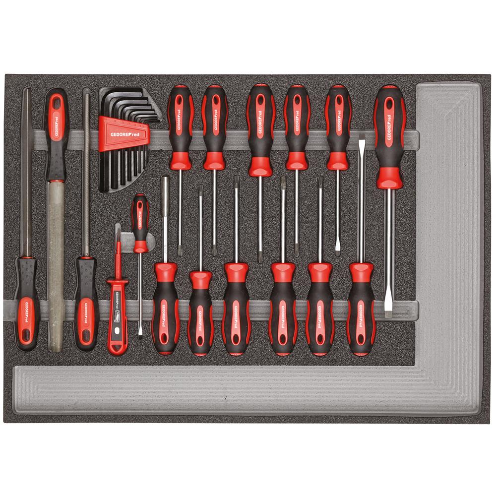 Gedore red R22350002 Tool set screwdr.+files CT-mo 