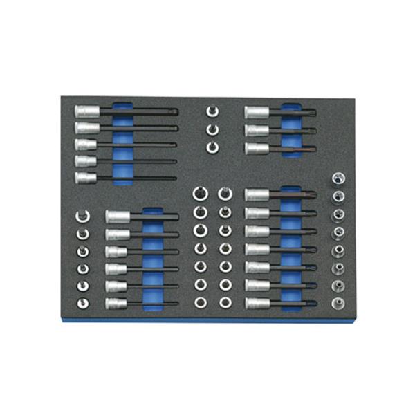 Gedore 2005 CT2-TX 30 Socket set 3/8" in 2/4 CT to ol module, 52 pcs