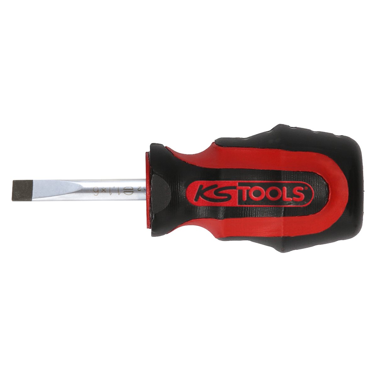 KS-Tools 159.1001 ERGOTORQUEplus screwdriver for s lotted screws, 6mm, stubby
