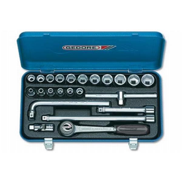 Gedore 30 HMU-3 Socket set 3/8" 22 pcs hex 6-22 mm 