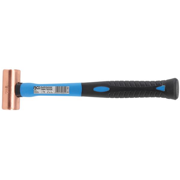 BGS 892 Copper Hammer, Fibreglas Shaft, Ø 35 mm, 9 07 g (2 lb) Head