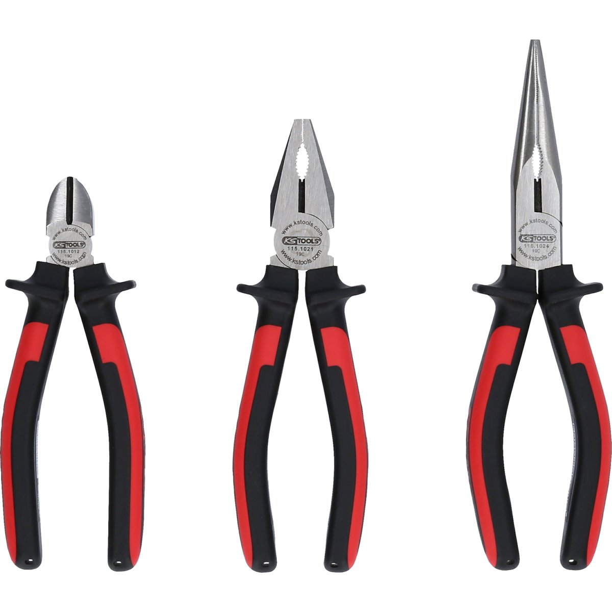 KS-Tools 115.1010 ERGOTORQUE pliers set, 3 pcs, 16 0-200mm