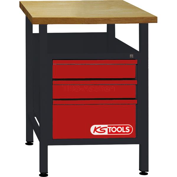 KS-Tools 865.0010 Werkbank mit 3 Schubladen 