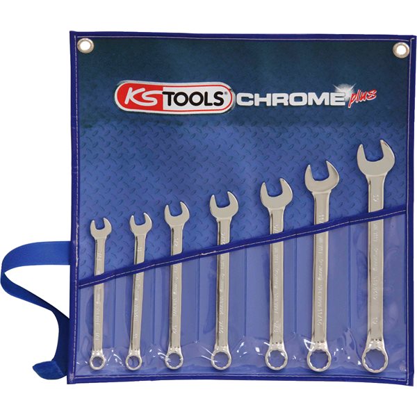 KS-Tools 518.3020 CHROME+ Ringmaulschlüssel-Satz,7 